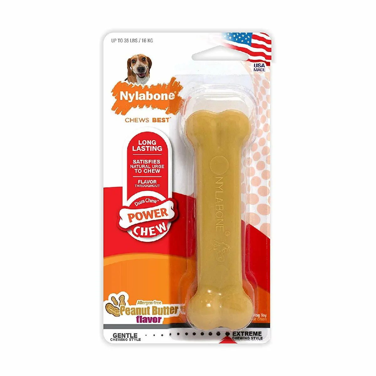 Meilleurs prix pour Nylabone Dura Chew Beurre de Cacahuète pour Chien Wolf