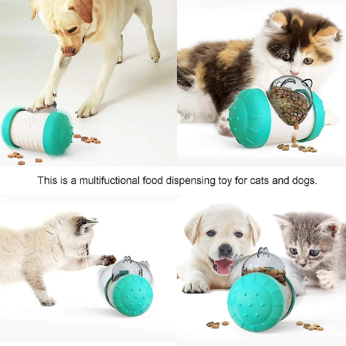 Comparer les prix de Distributeur De Jouet De Chien, Tumbler Chien Chat Distributeur De Nourriture Feeder Ball Jouets, Jouets De Poursuite Interactifs Pour Animaux De Compagnie Augmente IqWD