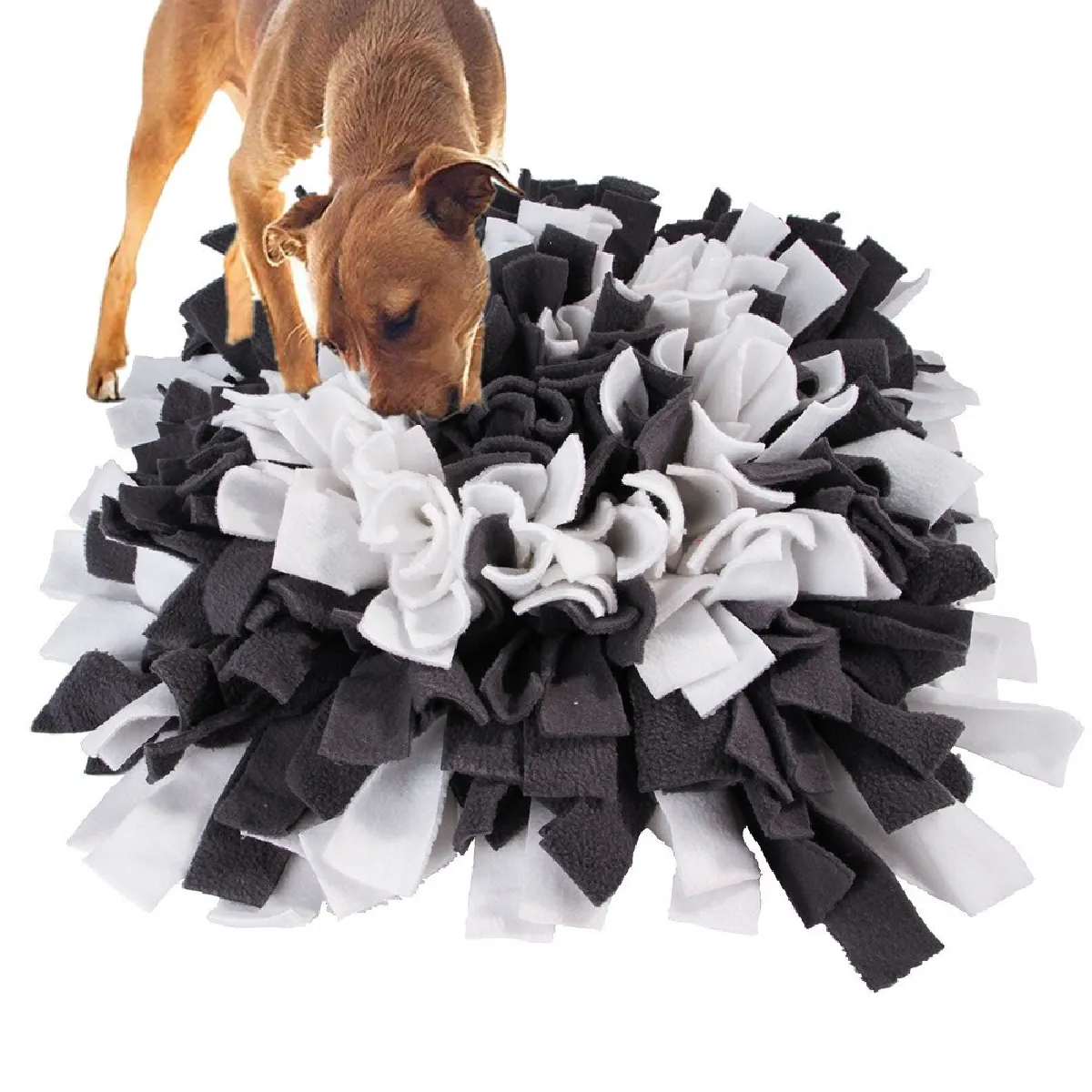 Comparer les prix de Jouet pour Puzzle mordant chien chat fourrage reniflant tapis Slow Food Couverture de formation de gris foncé