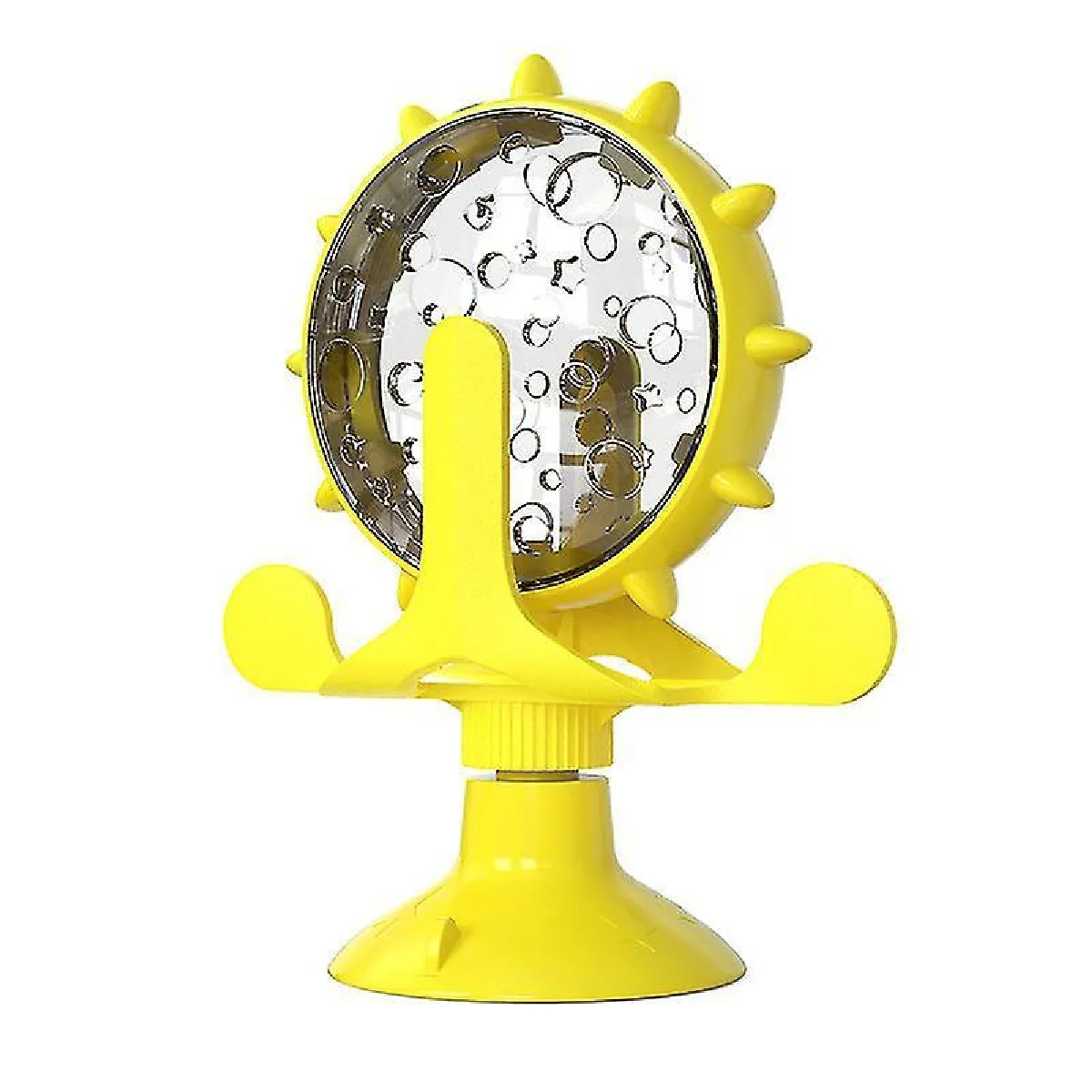 Comparer les prix de Fuite Nourriture Dog Jouets Interactif Moulin à Vent Spinning Toy Pour Petits Chiens Rotating Turntable Slow Feeder Pet Supplyjaune