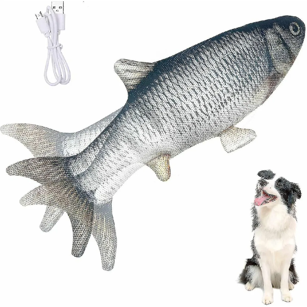 Comparer les prix de Jouet Poisson électrique pour chien Poisson réaliste en tissu Oxford Jouets interactifs pour chien Jouets pour chiens de petite et moyenne taille