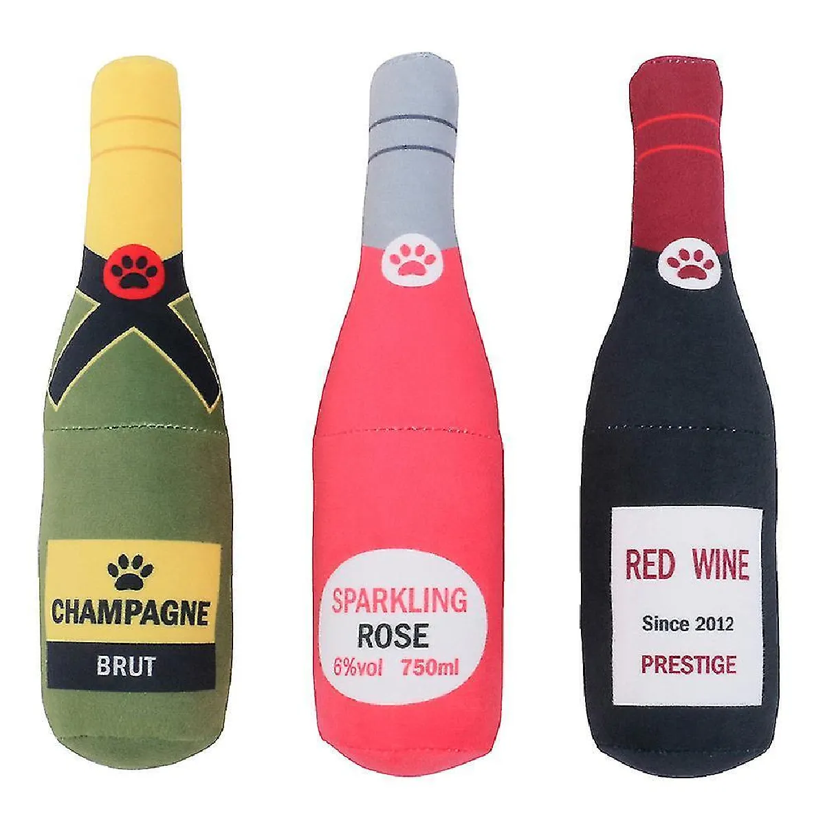 Comparer les prix de 22cm bouteille de vin peluche peluche petdog jouet