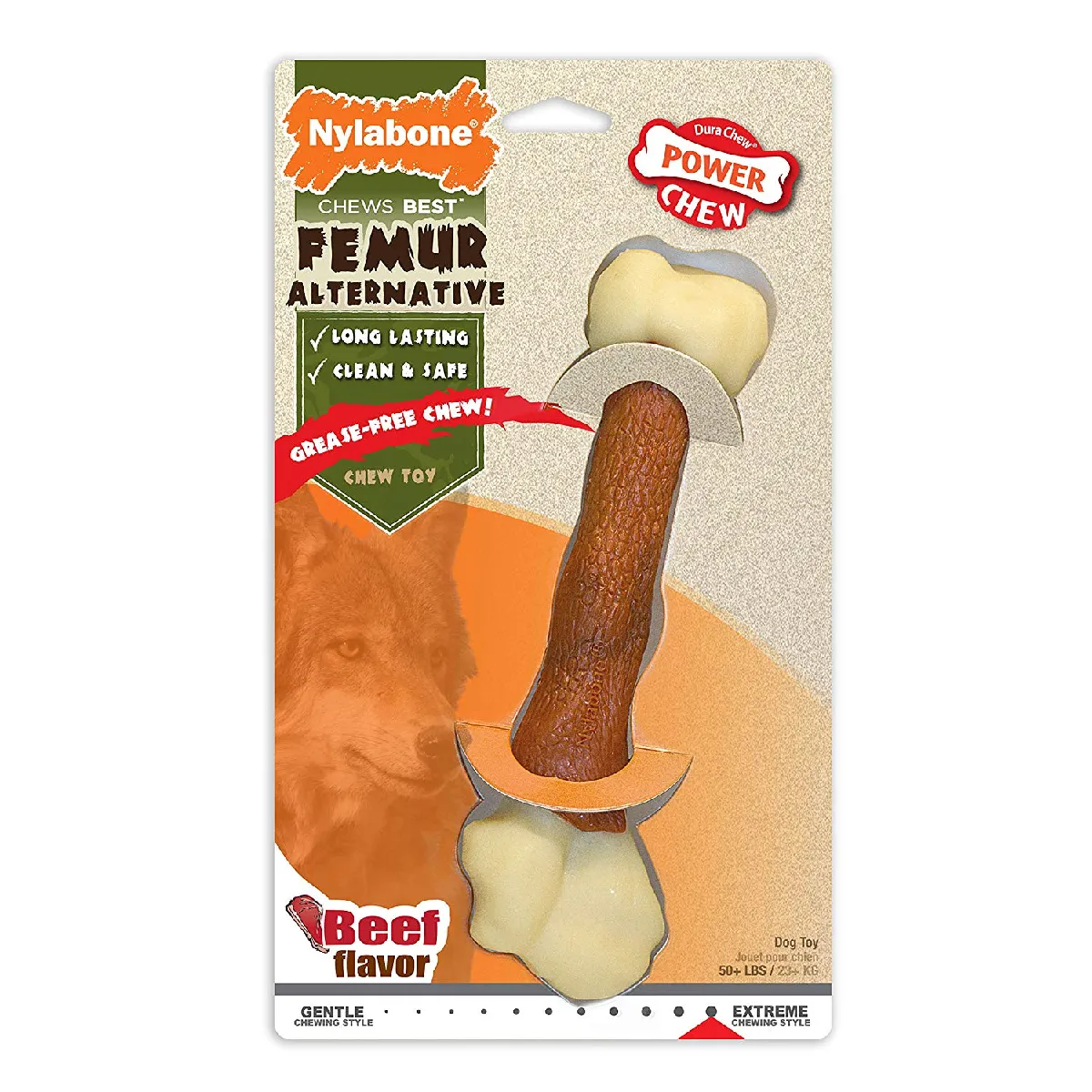 Nylabone Jouet à mâcher pour chien Alternative sous forme d'os de cuisse - XL
