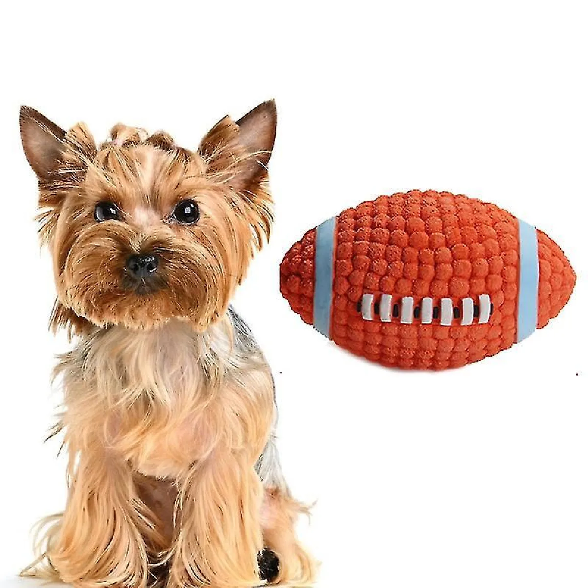 Meilleurs prix pour Jouets pour chien en latex avec balle sonore, spécification : Grand Rugby