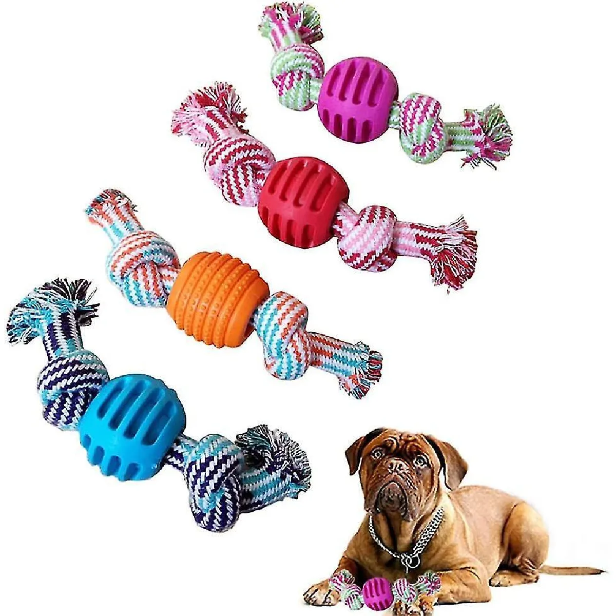 Comparer les prix de Nouveau-Corde De Jouet Pour Chien, Jouet À Mâcher Interactif, En Coton Naturel Non toxique Et Inodore Robuste Mieux