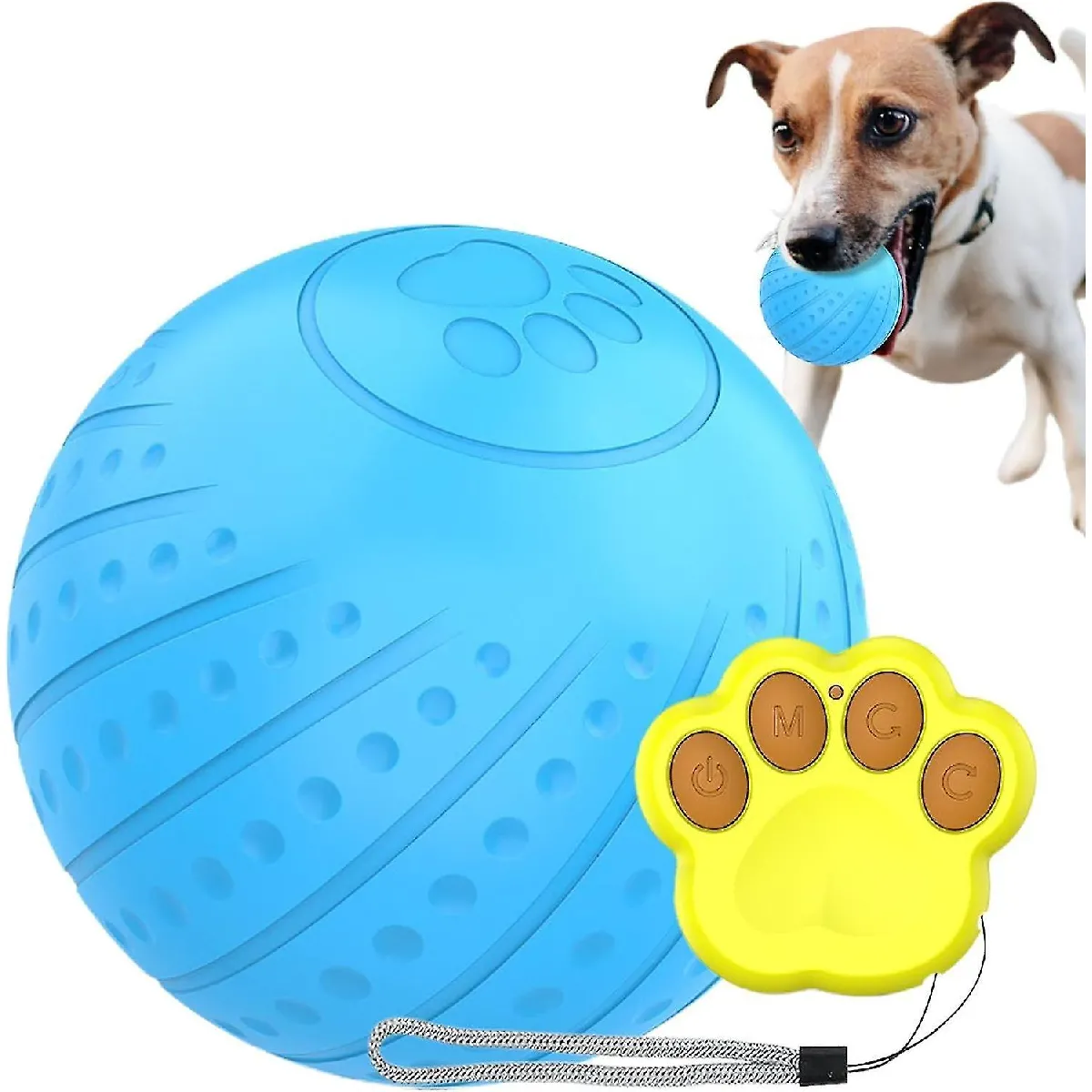 Meilleurs prix pour Jouets interactifs pour chien avec télécommande, balle automatique pour chien, jouet pour chien auto-mobile avec lumière LED, balle durable activée par le mouvement.