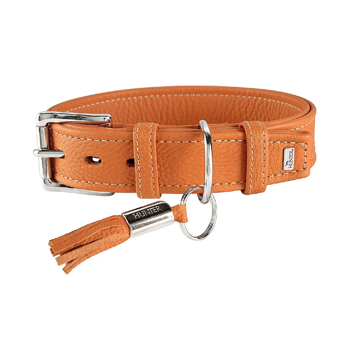 HUNTER Collier Cannes Cuir Orange