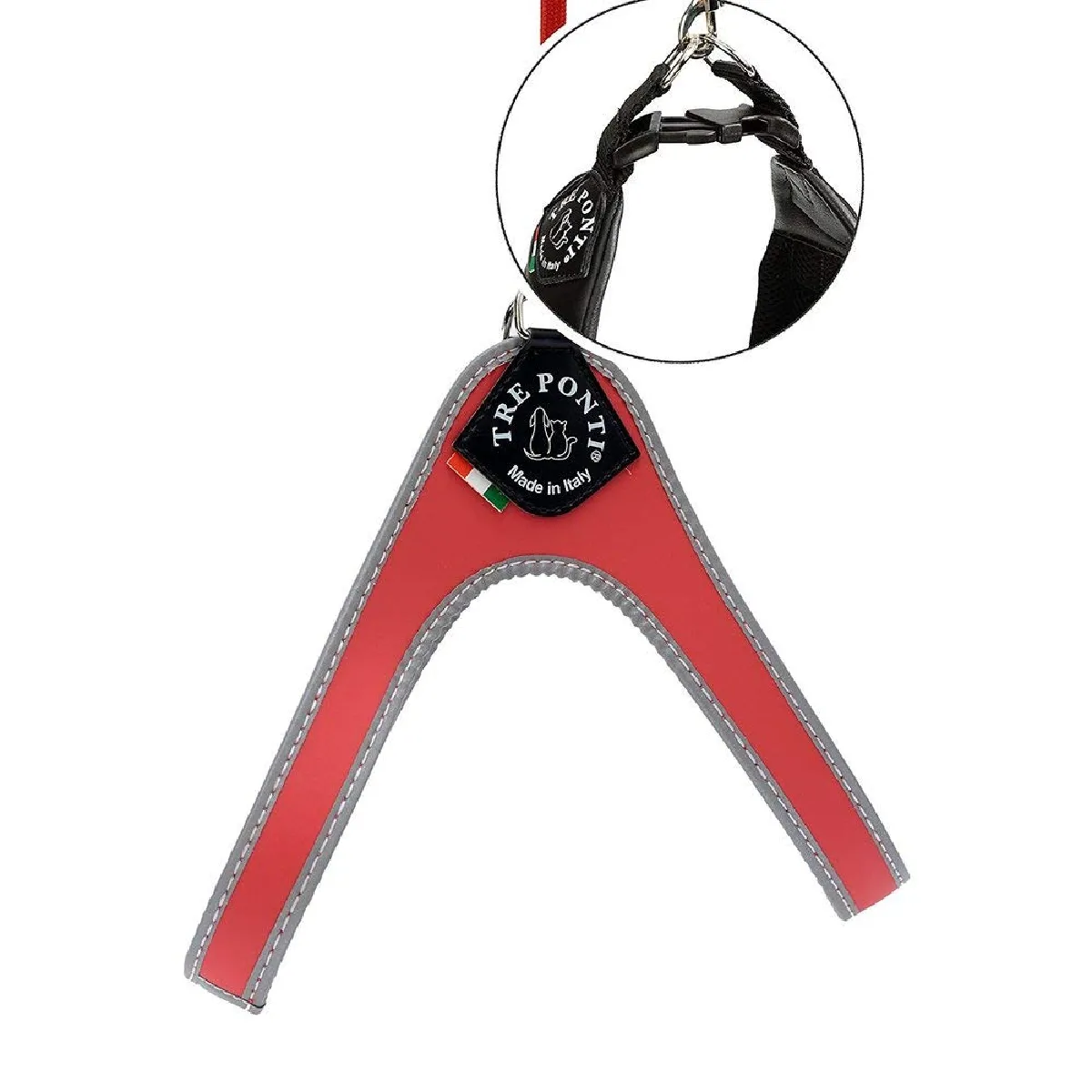 Comparer les prix de Tre Ponti Fibbia Harnais pour petits chiens Rouge