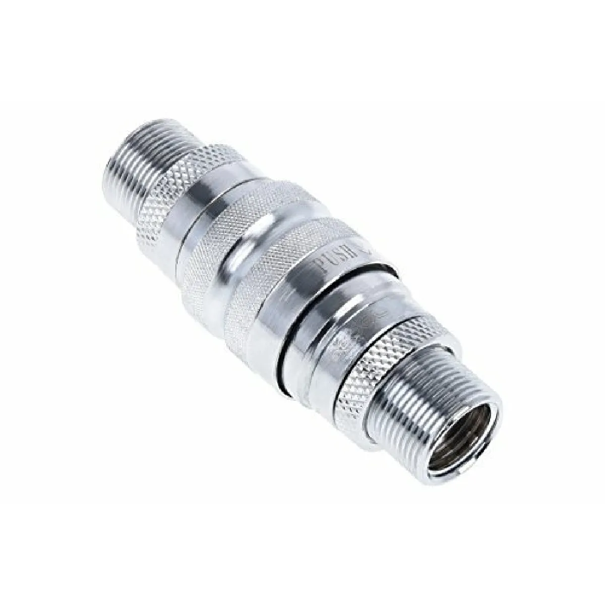 Alphacool Argent Raccord Autobloquant Eiszapfen Quick Release Double Bulkhead G1/4 (Argent) - Image 2