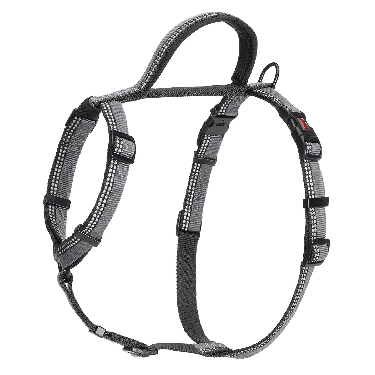 Meilleurs prix pour Halti Premium Walking Harnais avec Bande Réfléchissante/Poignée Souple Doublée de Néoprène pour Chien Noir Taille M