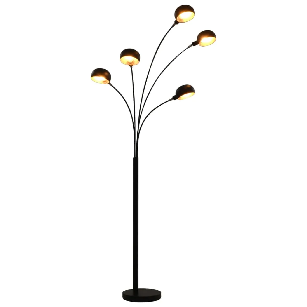 vidaXL Lampadaire 5 x E14 Doré - vue 2