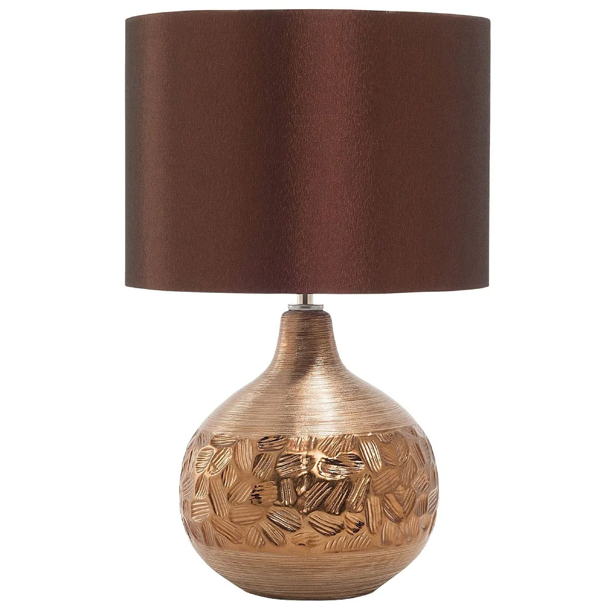 Beliani Lampe à Poser YAKIMA - Porcelaine Marron