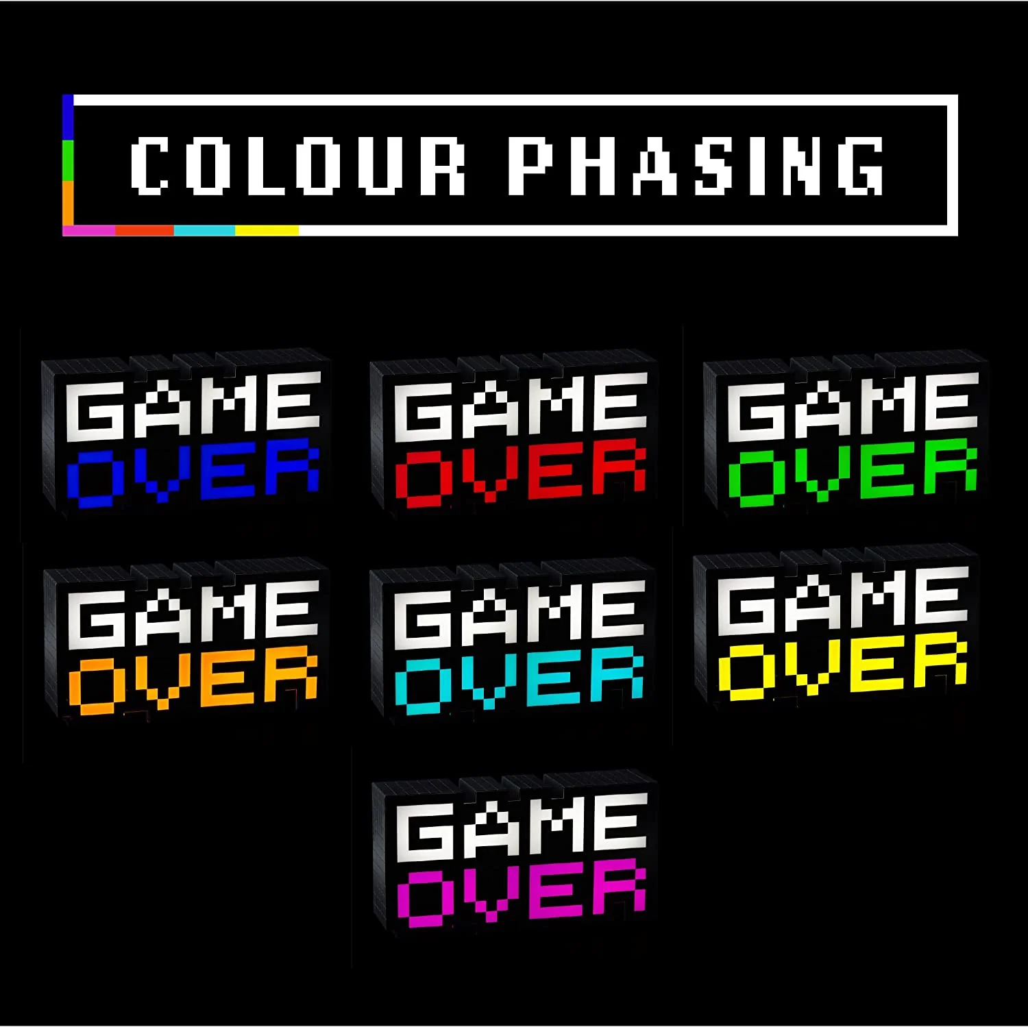 Paladone lampe Game Over - Multicolore