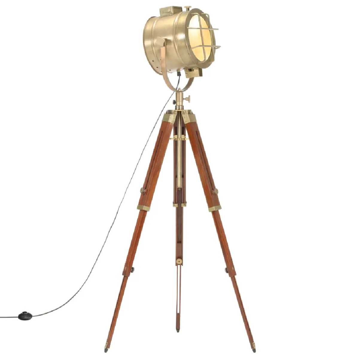VidaXL Lampadaire Trépied Bois - vue 2
