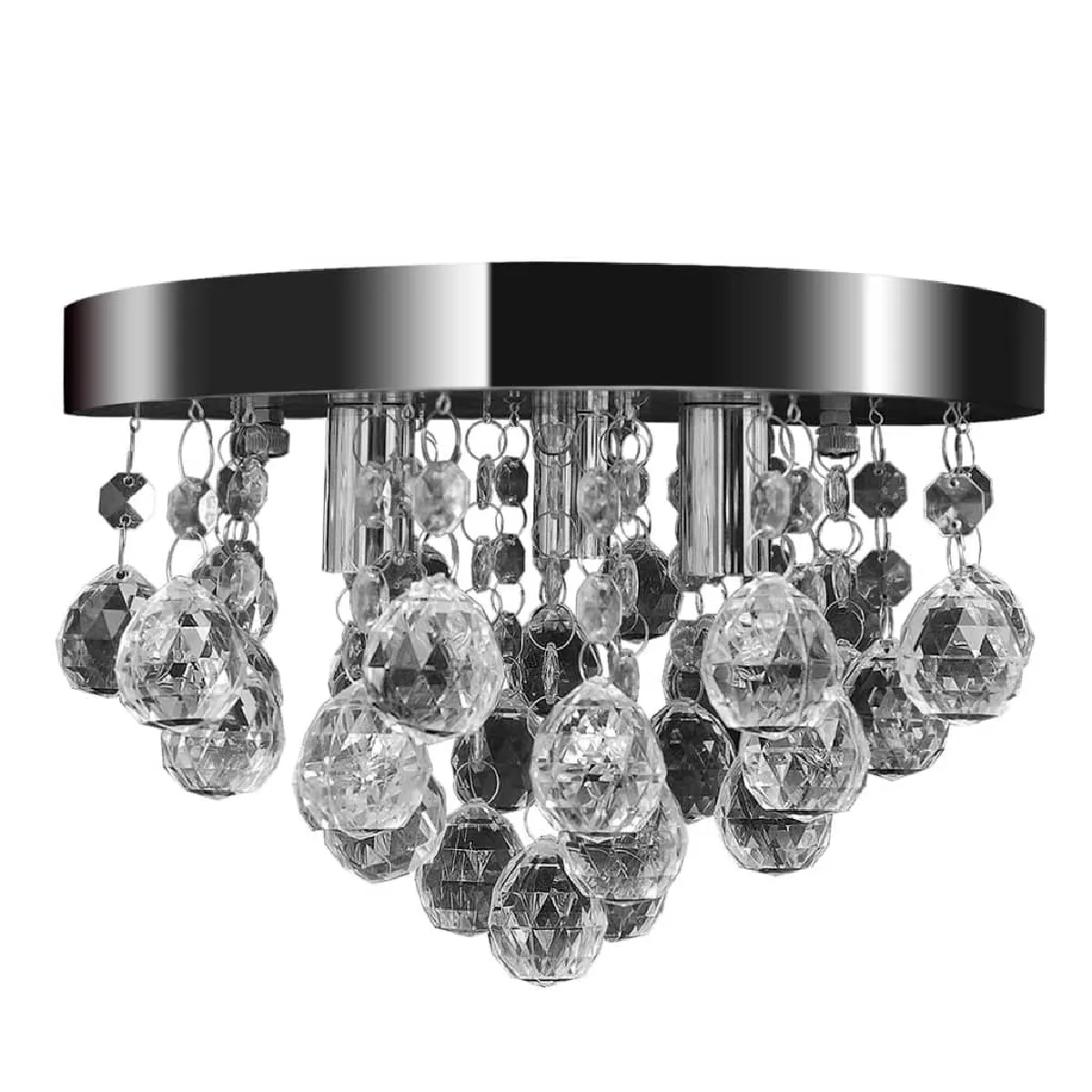 VidaXL Lustre Cristal Chrome
