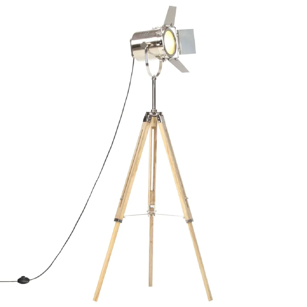 Lampadaire Tripod vidaXL - Bois de Manguier