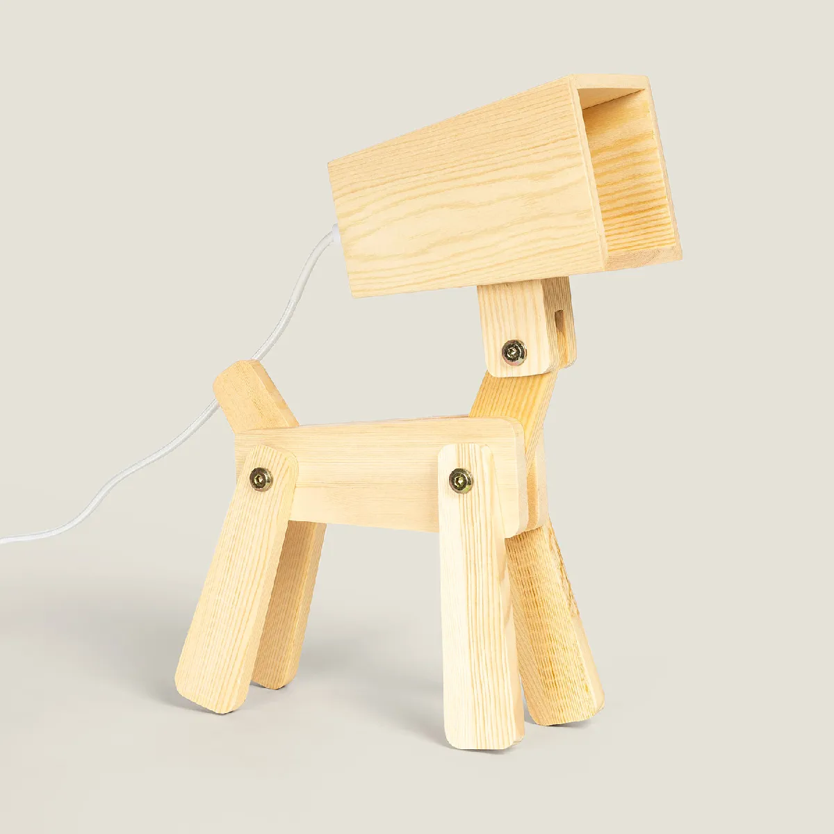 Ledkia Lampe à poser enfant Doggi - Beige naturel Ledkia Lampe à poser enfant Doggi - Beige naturel
