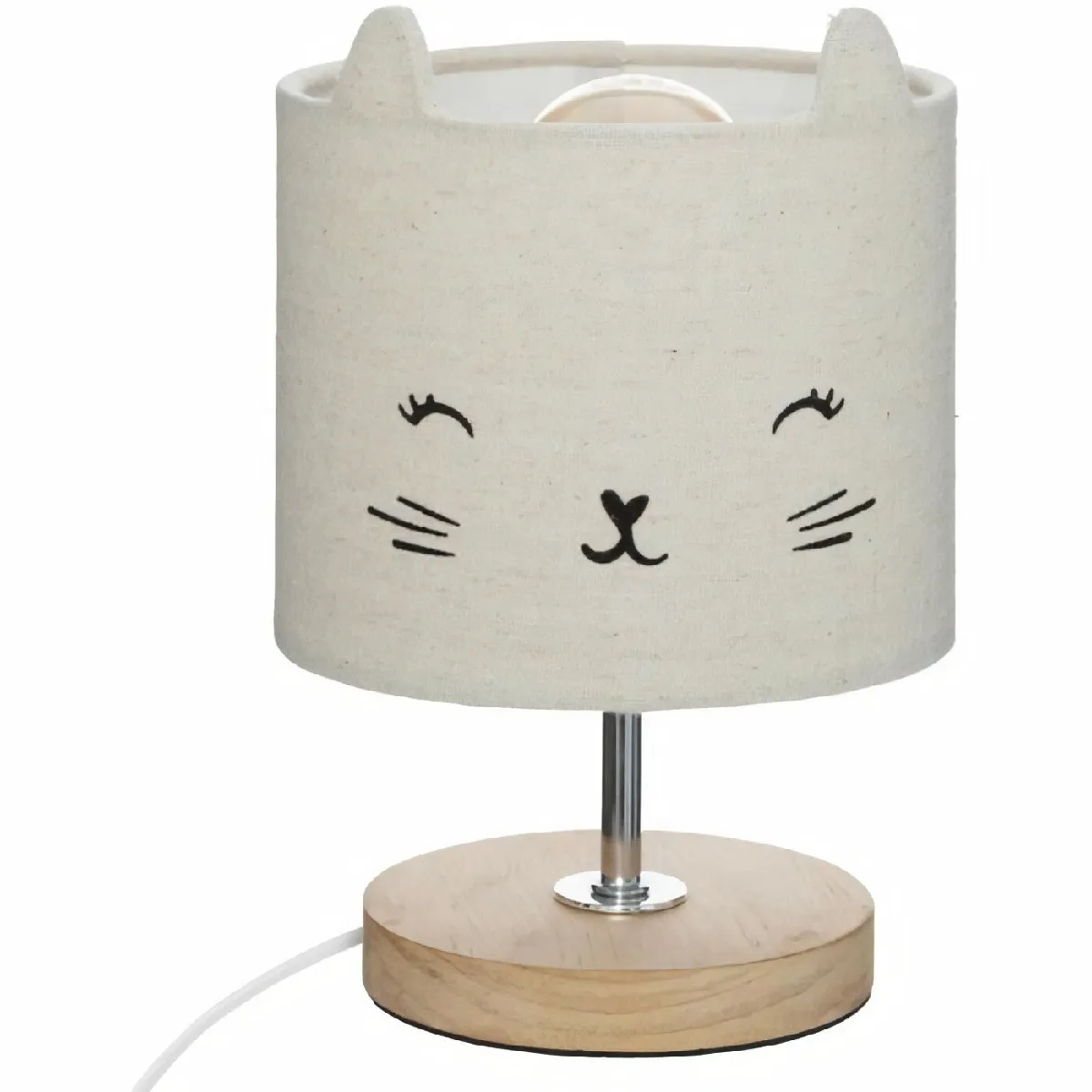 Atmosphera Lampe à poser chat - Gris