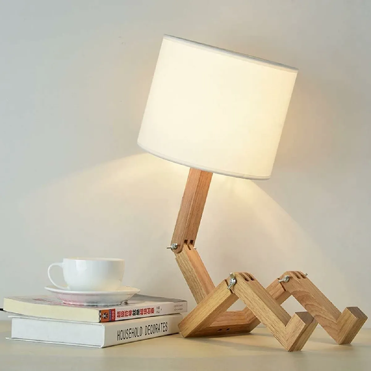Vendos85 Lampe de chevet bois nordique - Marron Vendos85 Lampe de chevet bois nordique - Marron