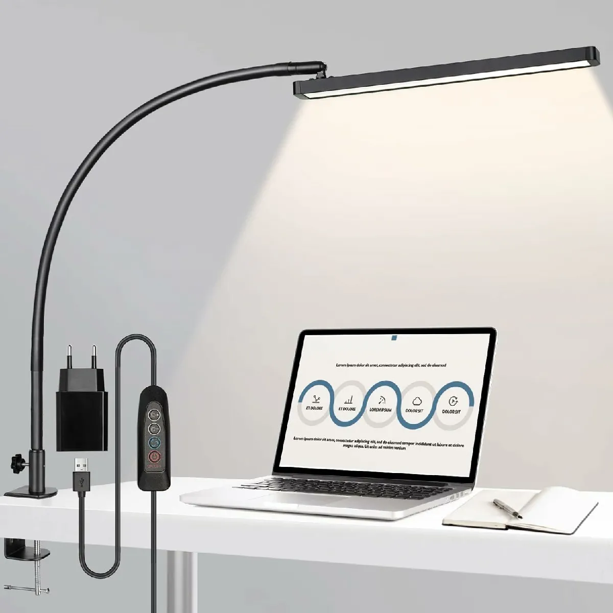 Vendos85 Lampe de bureau - Noir Vendos85 Lampe de bureau - Noir