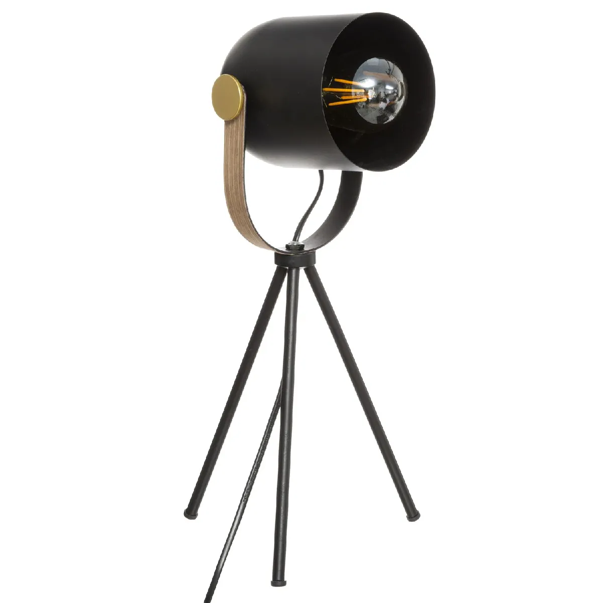 Lampe trépied en métal - Noir