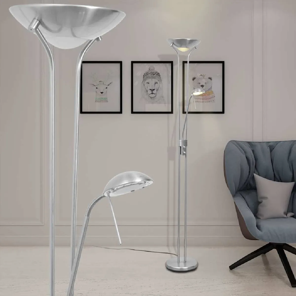 Vidaxl Lampadaire LED Éclairage réglable - vue 2