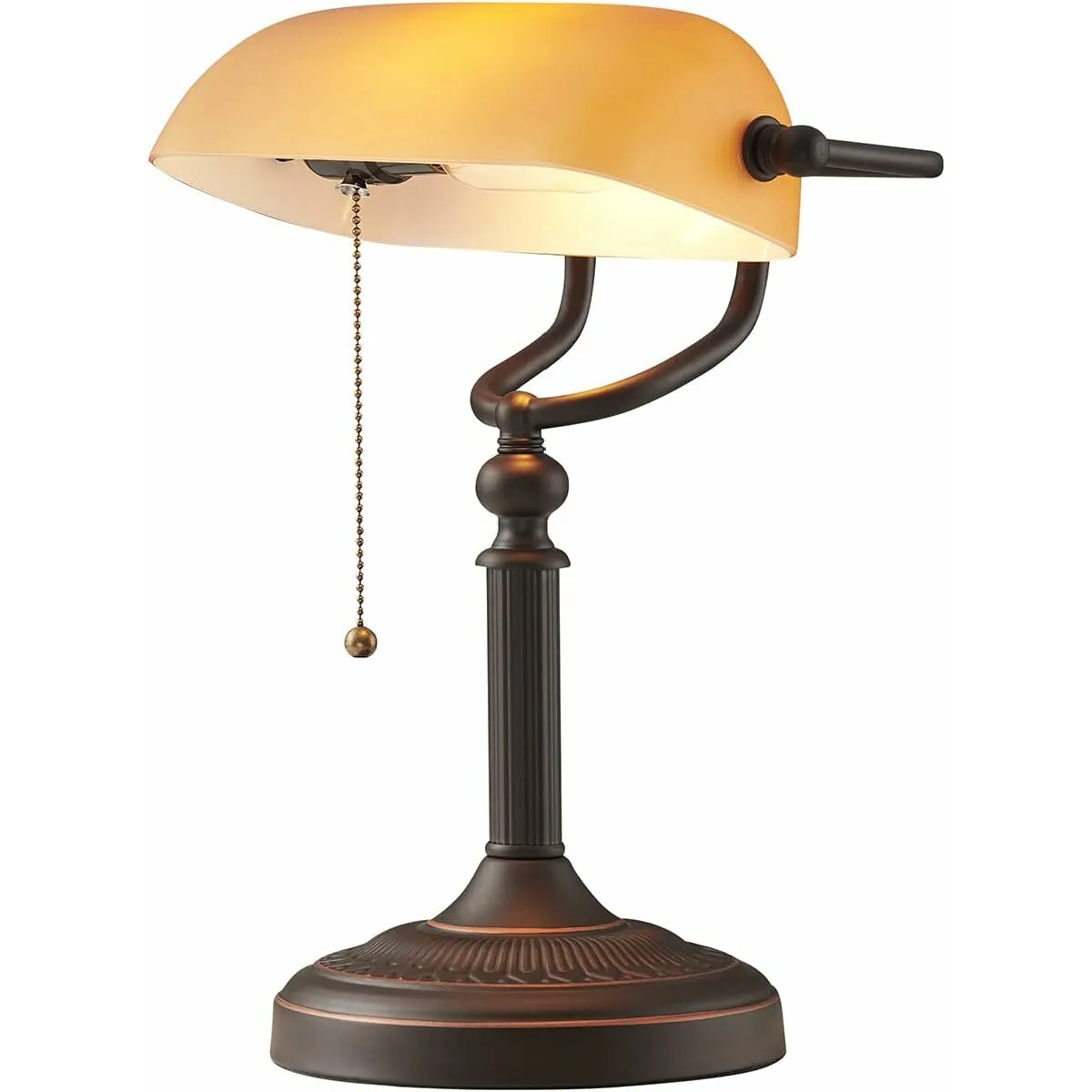 Vendos85 Lampe de bureau banquier - Marron