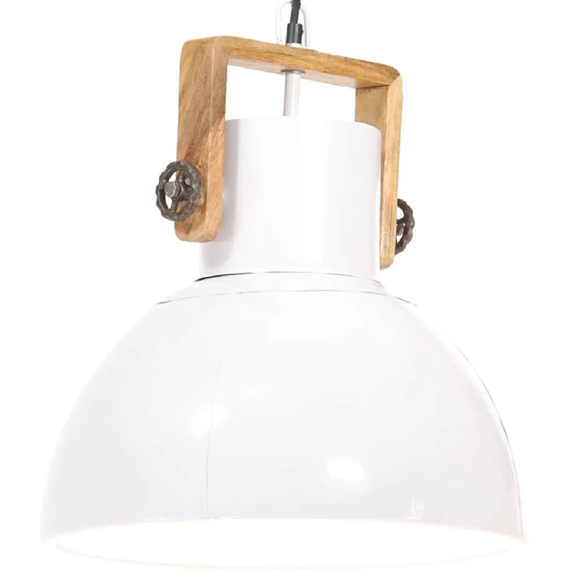 vidaXL - Lampe suspendue industrielle - 40 cm - Blanc - Image 3