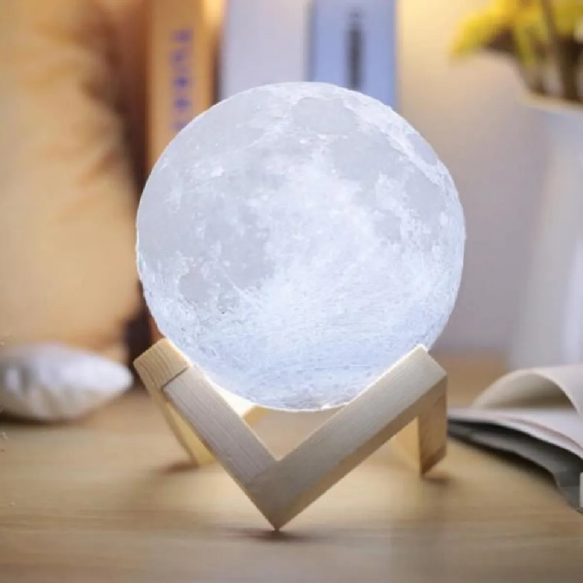 Magneticland Lampe lune 3D d'ambiance - Multicolore