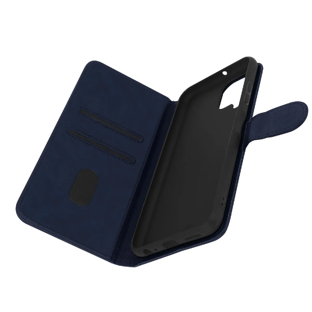 Avizar Bleu Étui Pour Samsung Galaxy A22 Protection Avec Porte-Carte Fonction Support Nuit