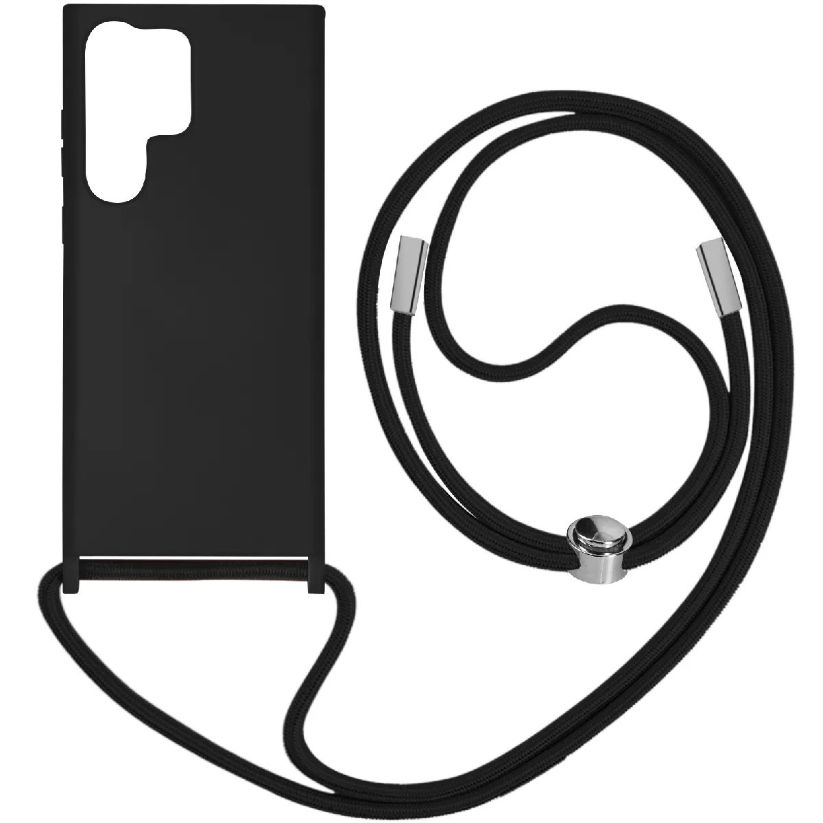 Avizar Noir Coque Cordon Pour Samsung Galaxy S23 Ultra Lanière Tour Du Cou 80Cm