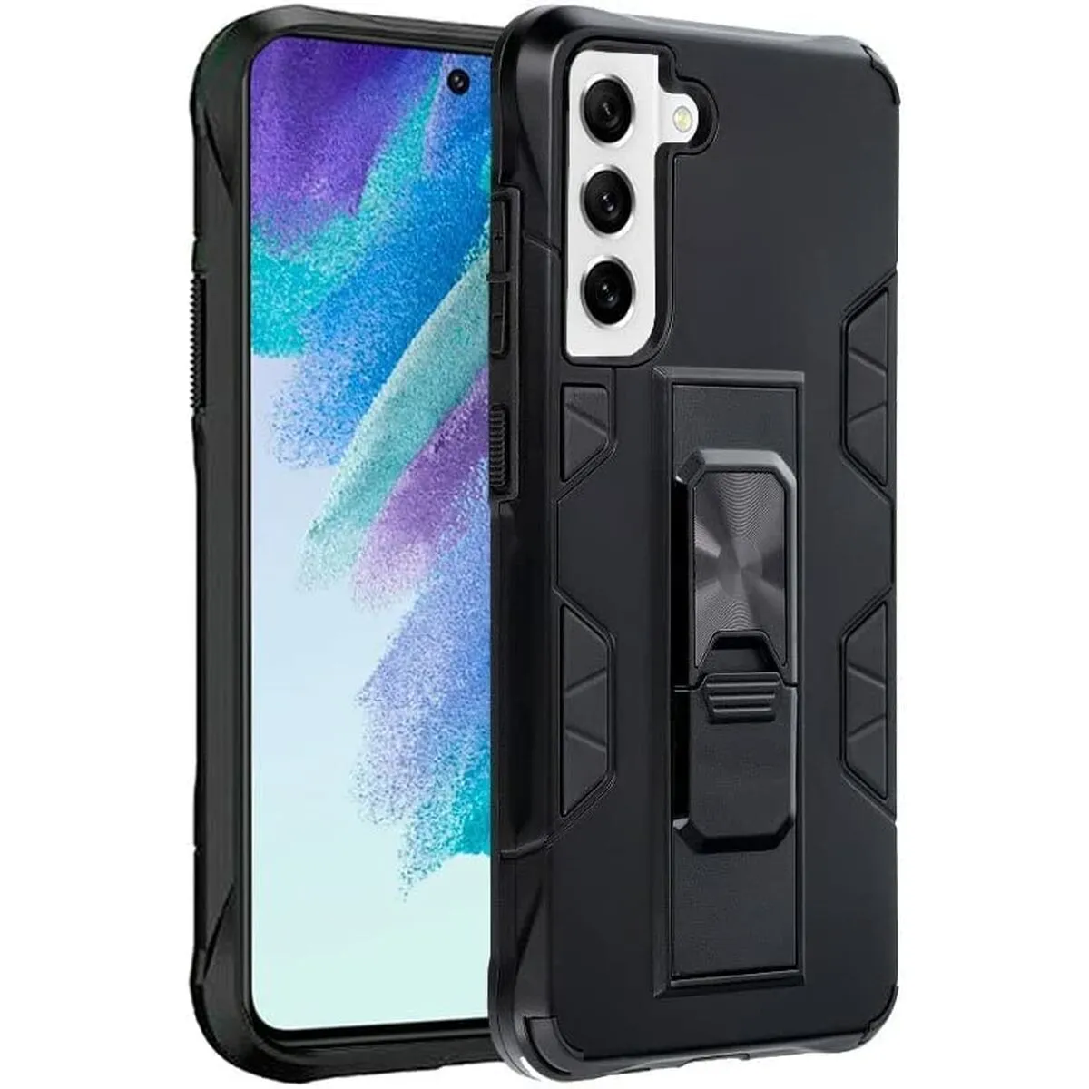 COOL  funda hard clip negro para samsung galaxy s21 fe g990b