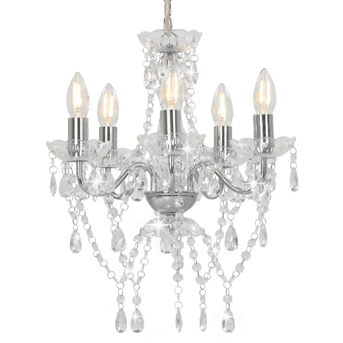 vidaXL Lustre perles de cristal