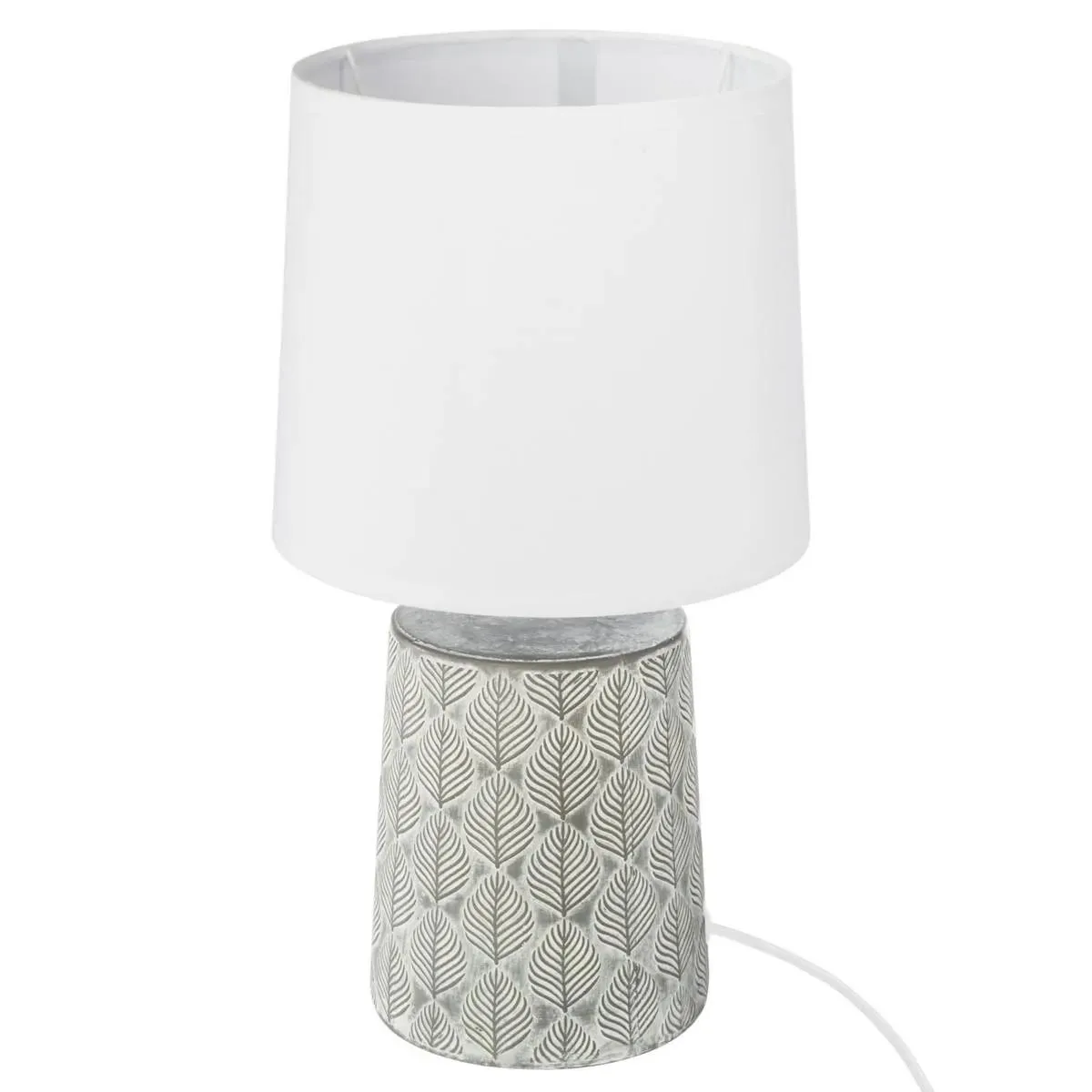 Atmosphera Gris Lampe À Poser Céramique