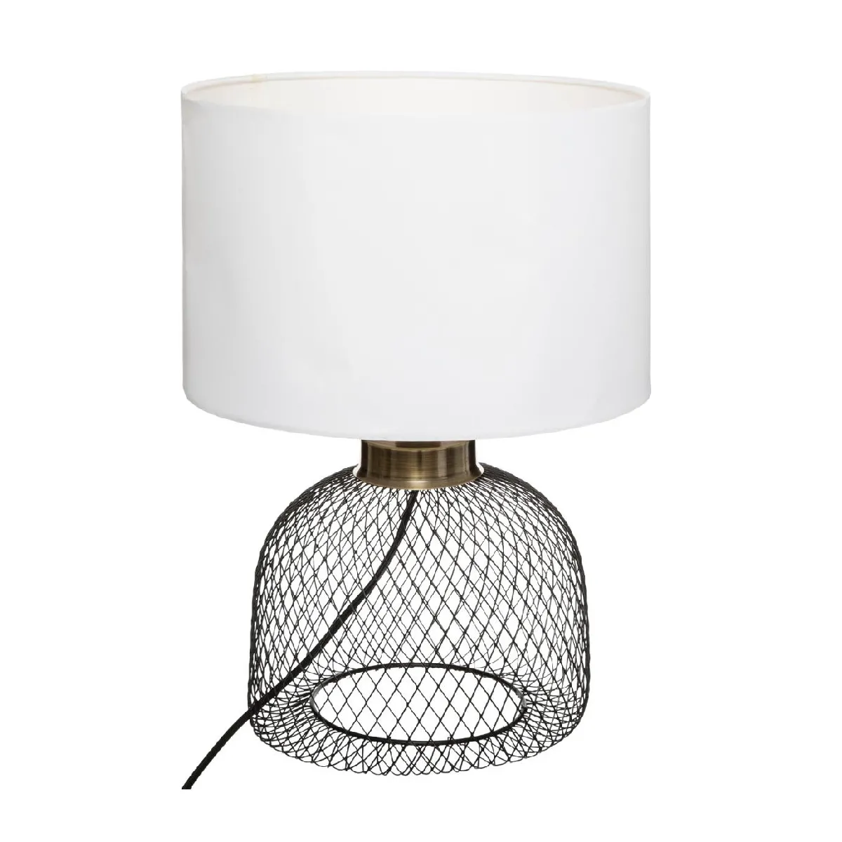 Atmosphera Lampe à poser grille - Blanc