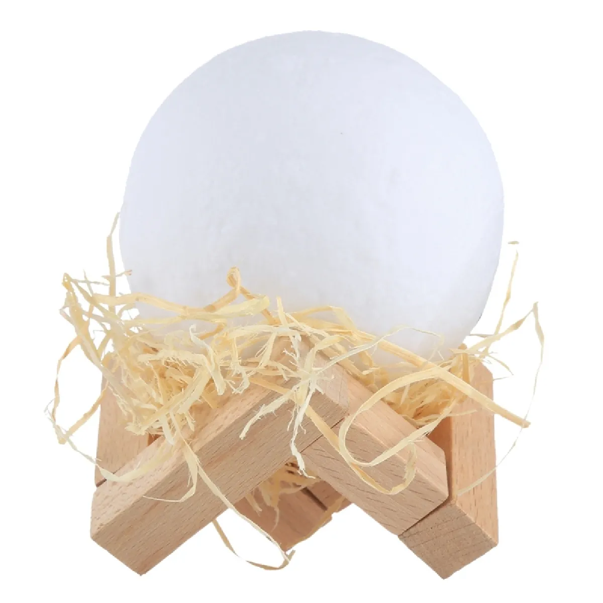 Yonis Veilleuse 3D lune LED - Blanc