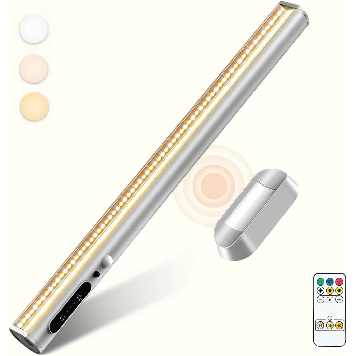 Vendos85 Lampe de bureau LED sans fil - Argent