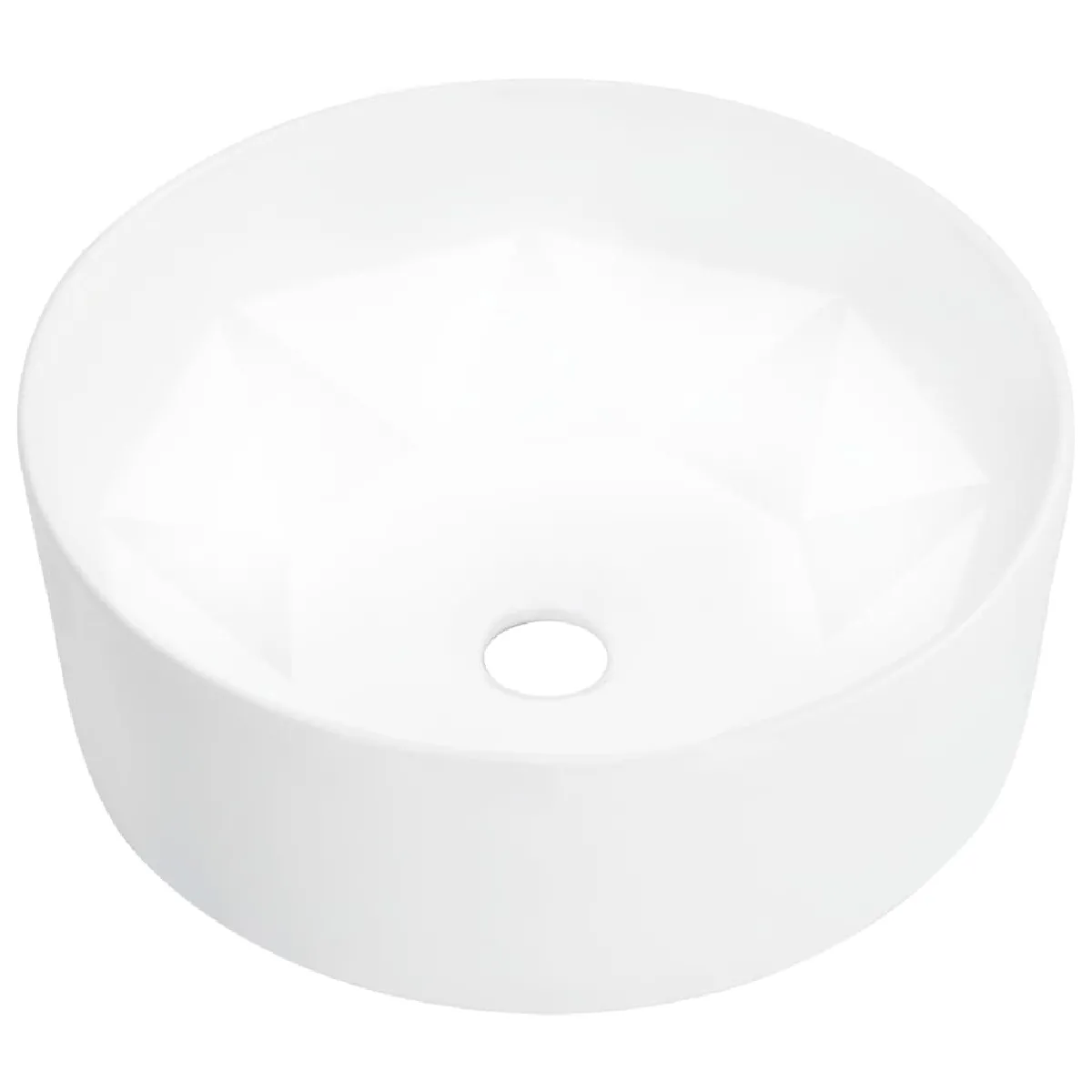 vidaXL Lavabo rond 36x14 cm céramique
