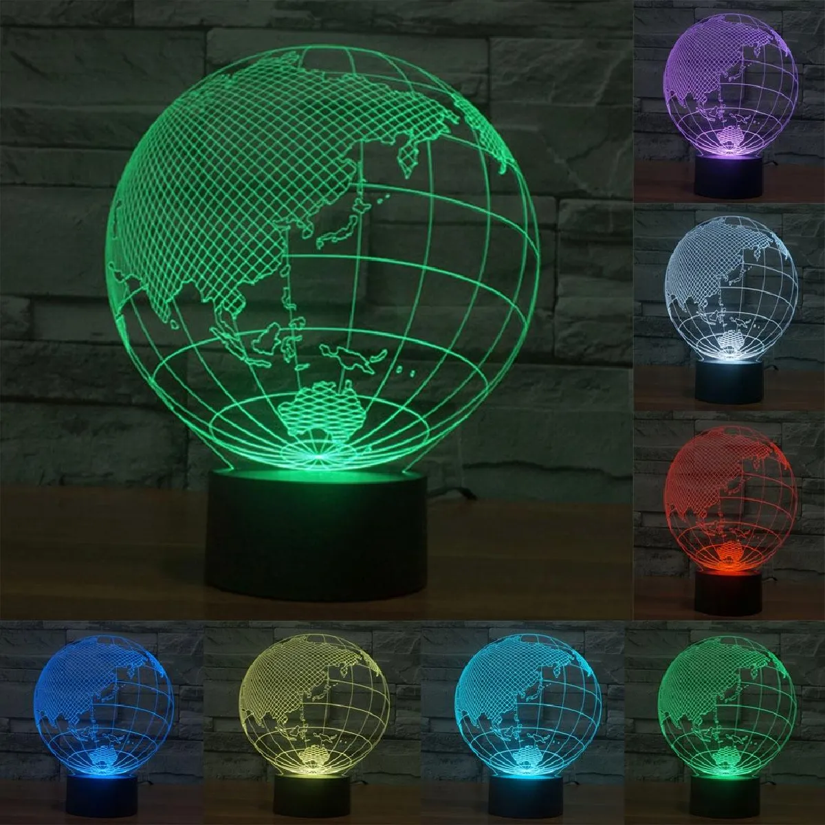 Yonis Lampe décorative globe terrestre 3D - 0,5 W