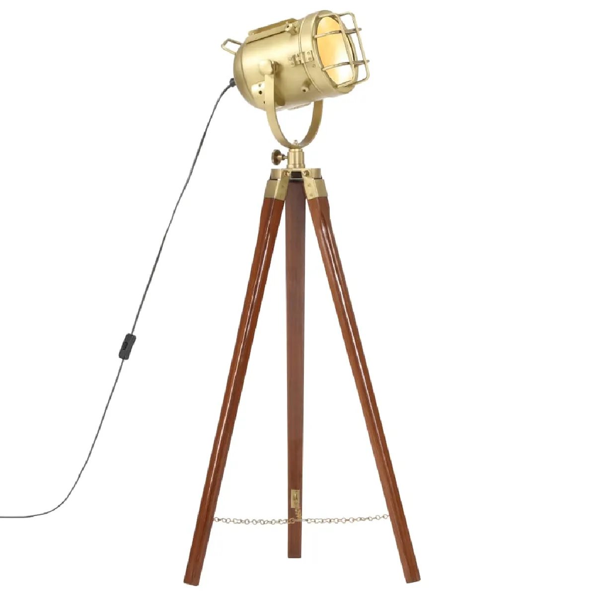 VidaXL Lampadaire rétro bois de manguier