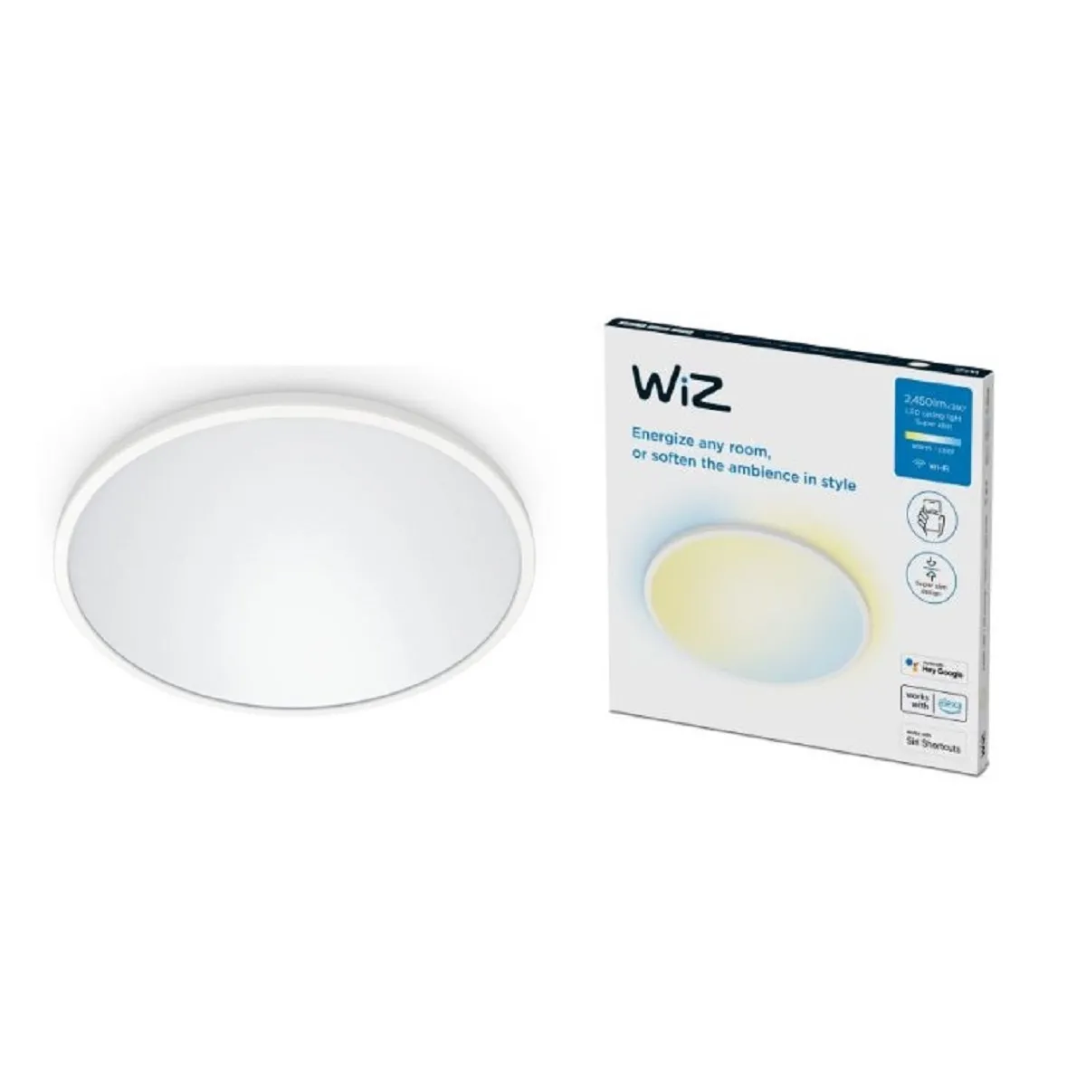 WiZ Plafonnier intelligent 22W RD 27-65K TW - Blanc WiZ Plafonnier intelligent 22W RD 27-65K TW - Blanc