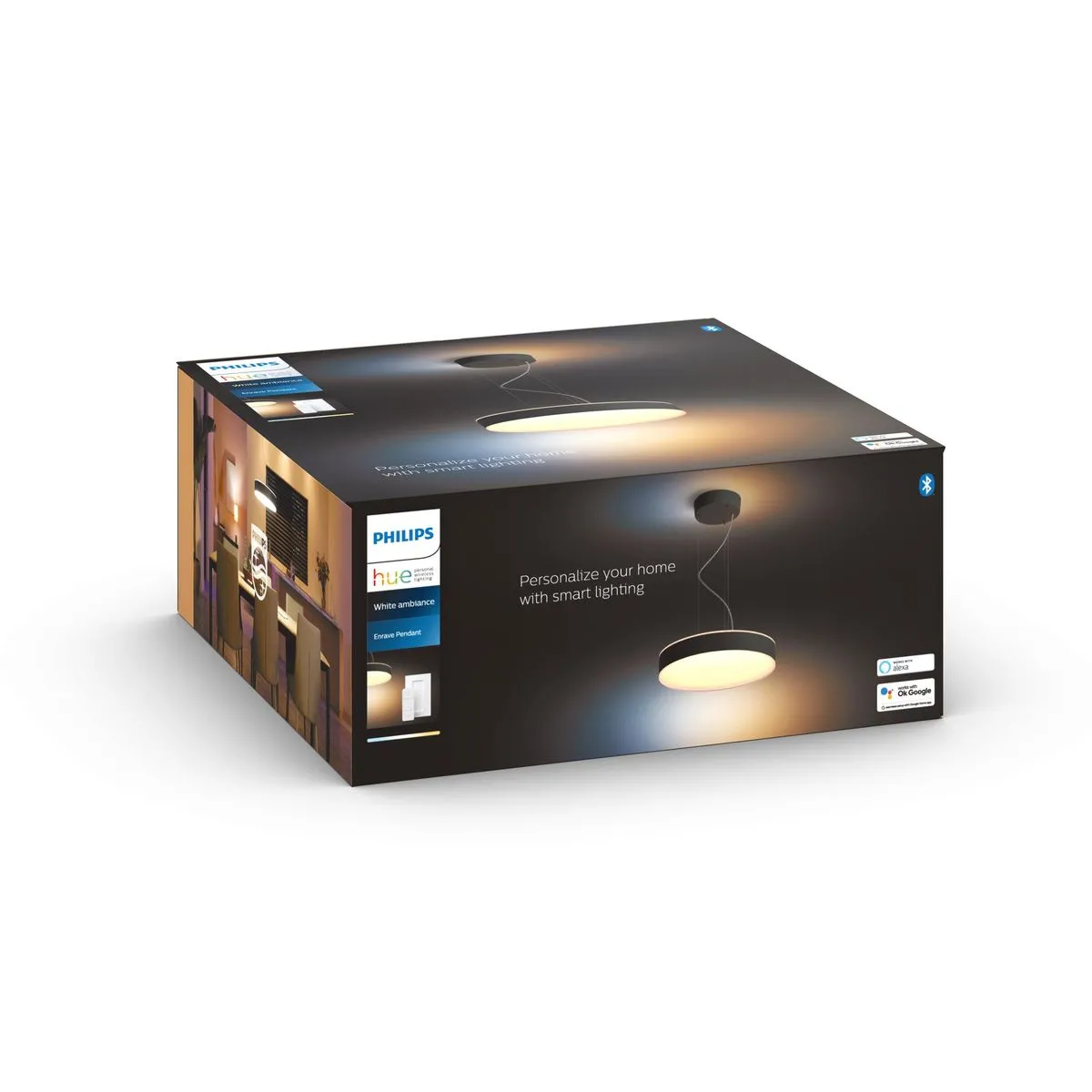Philips Hue Lampe suspendue connectée ENRAVE - White Ambiance - Noir Philips Hue Lampe suspendue connectée ENRAVE - White Ambiance - Noir