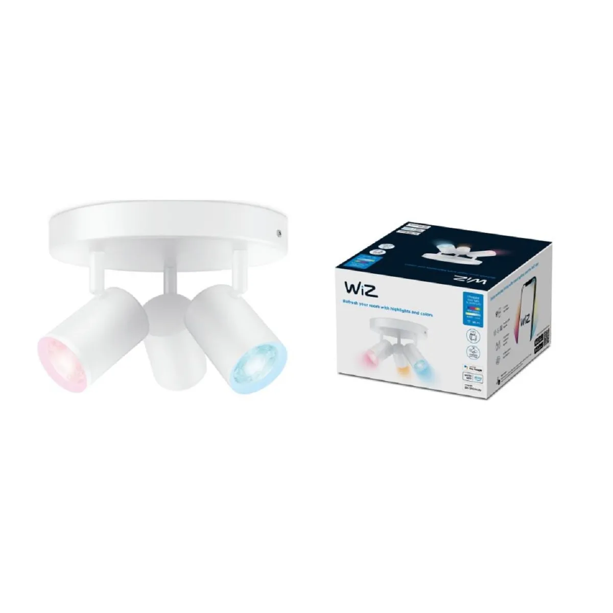 WiZ Luminaire Connecté W 22 - RDK RGB - Blanc WiZ Luminaire Connecté W 22 - RDK RGB - Blanc