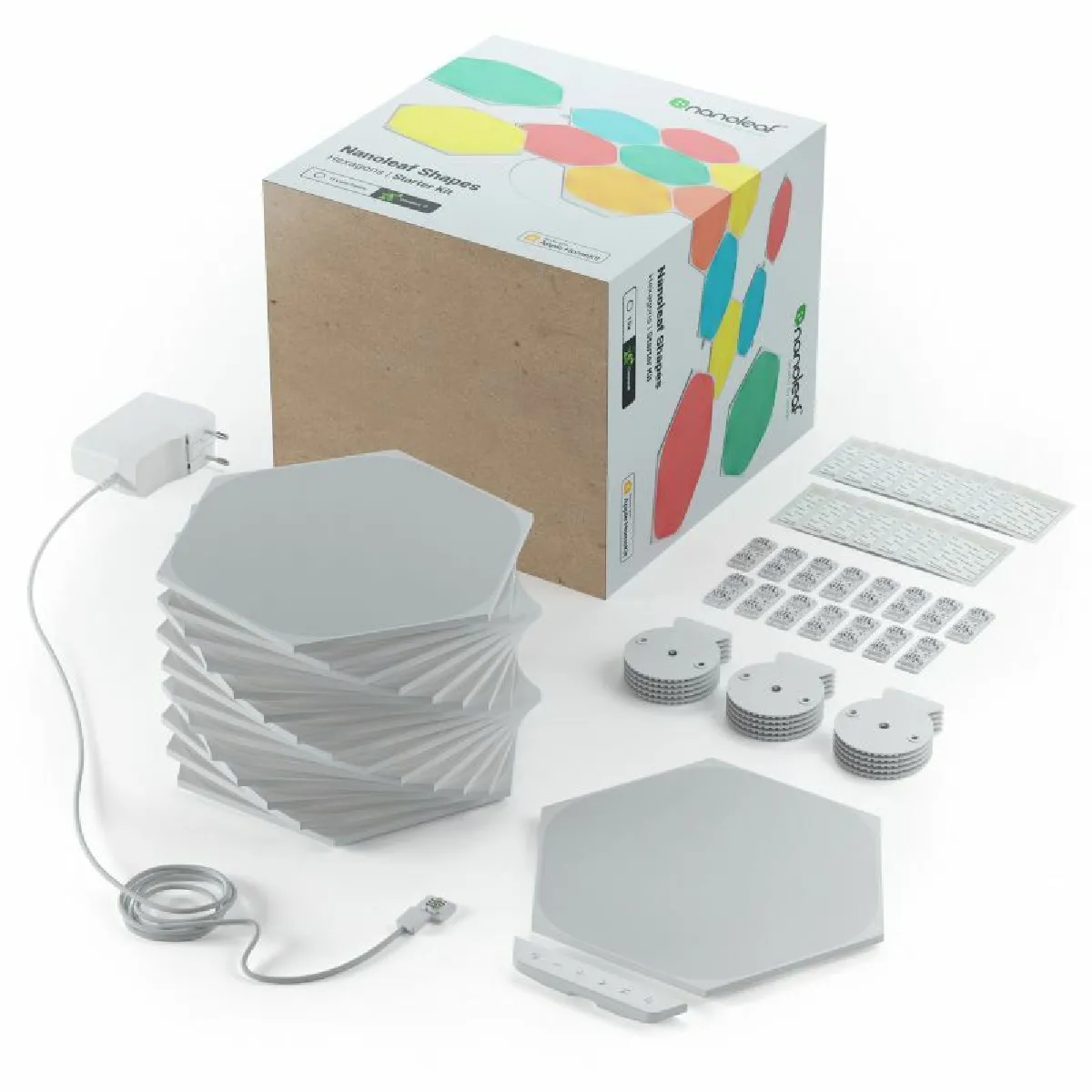 Panneaux lumineux hexagones Starter Kit 15 Panneaux - vue 2