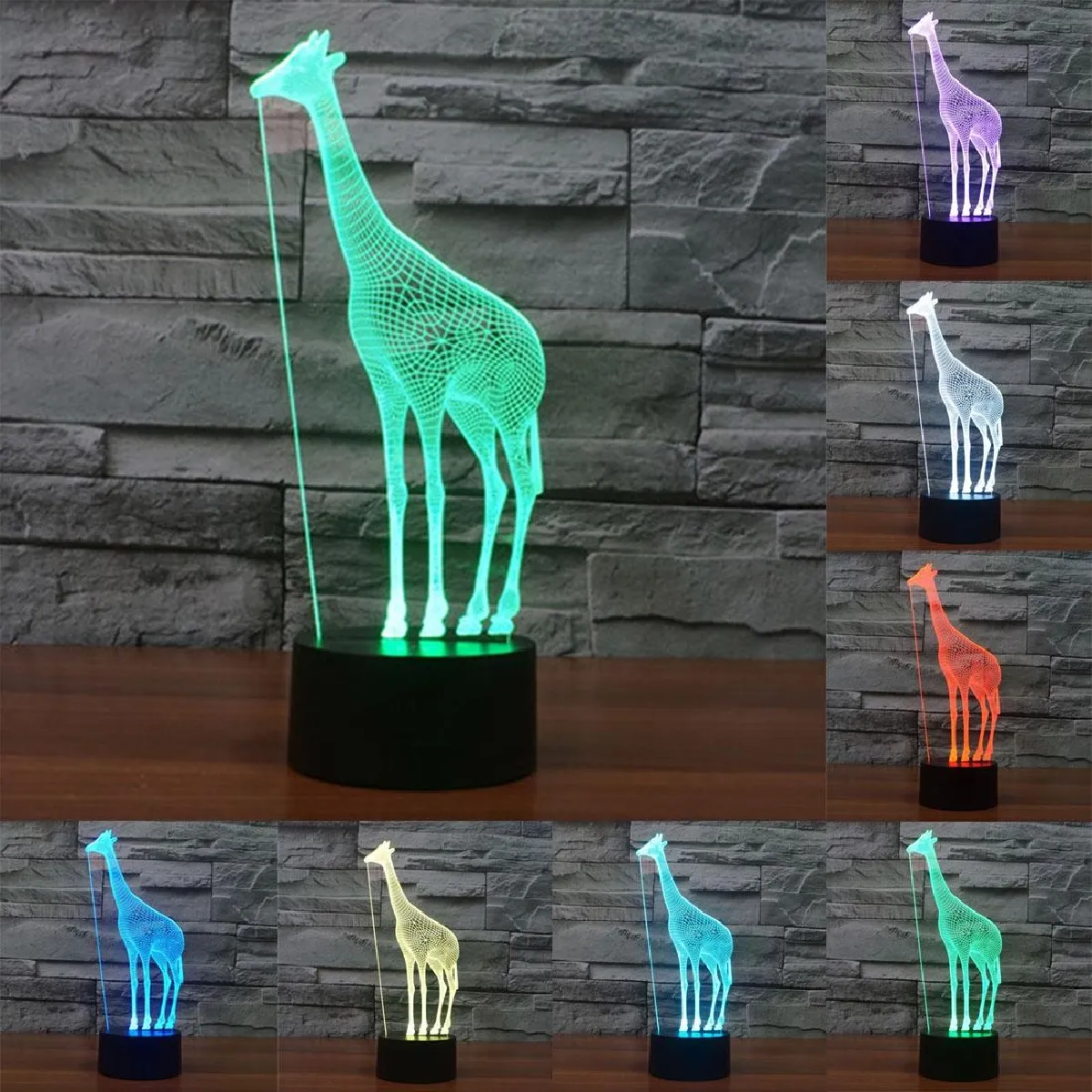 Yonis Lampe décorative 3D Girafe - 0,5 W