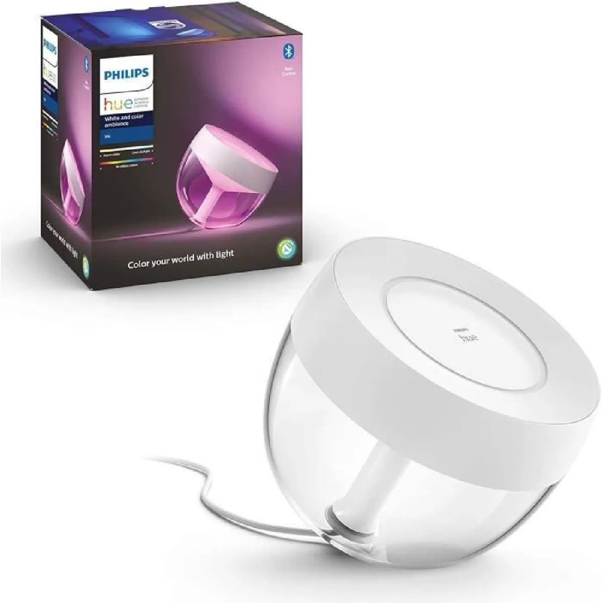 Philips Hue Lampe à poser connectée Hue Iris - Gen4 - Blanc Philips Hue Lampe à poser connectée Hue Iris - Gen4 - Blanc