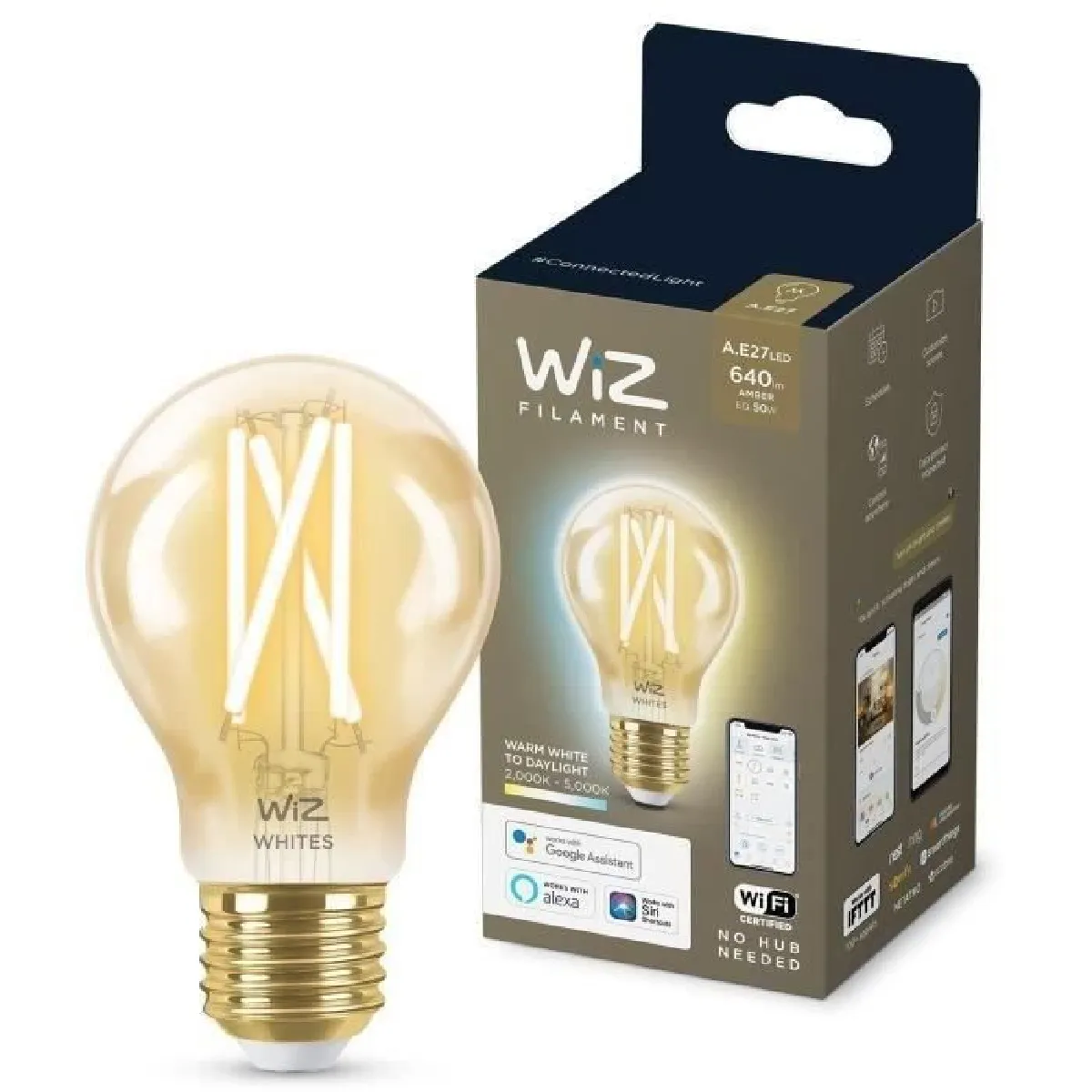 Wiz Blanc Ampoule Connectée Vintage E27 - Variable