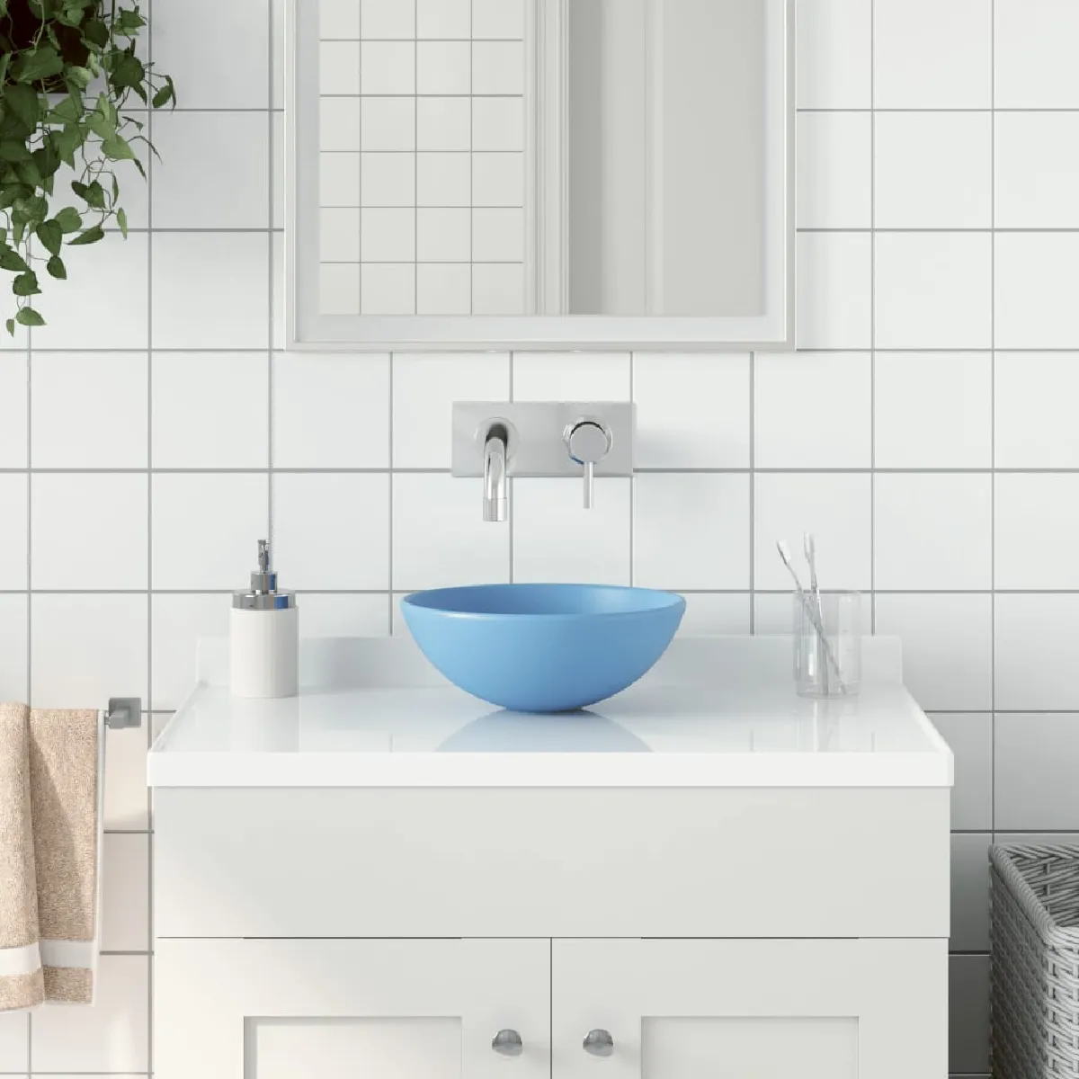 VidaXL Lavabo rond 28 cm - vue 2