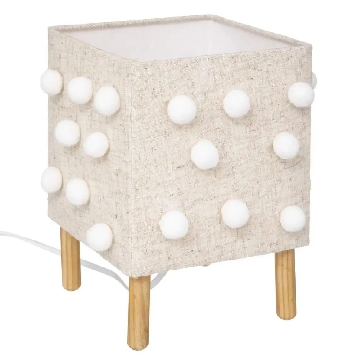 Atmosphera Lampe enfant pompons - Beige Atmosphera Lampe enfant pompons - Beige