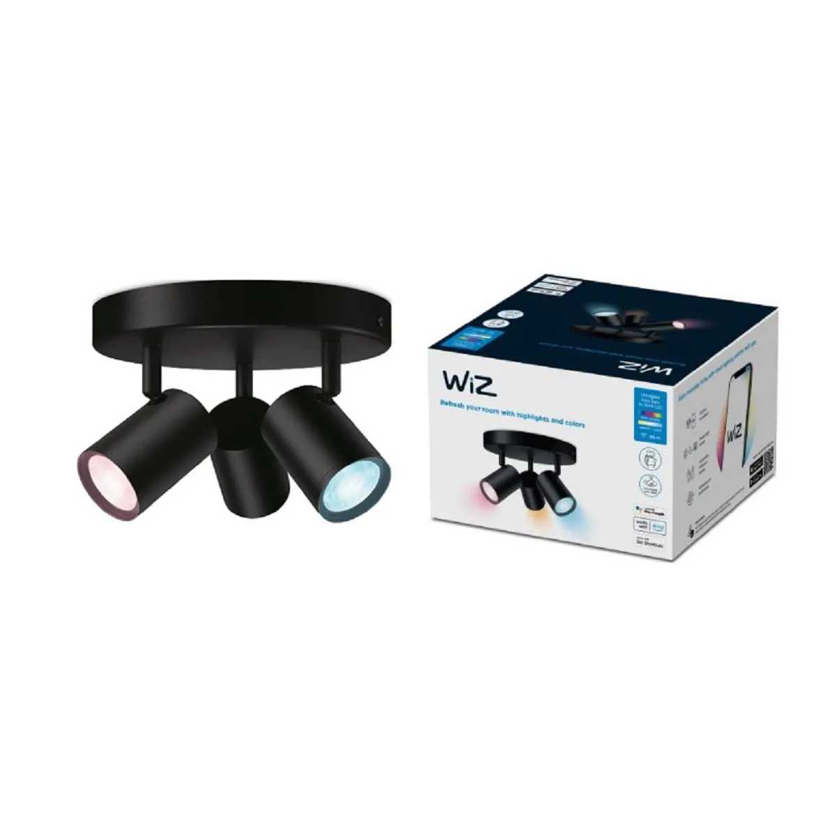 WiZ Luminaire Connecté B 22-65K - RGB RD - Noir WiZ Luminaire Connecté B 22-65K - RGB RD - Noir